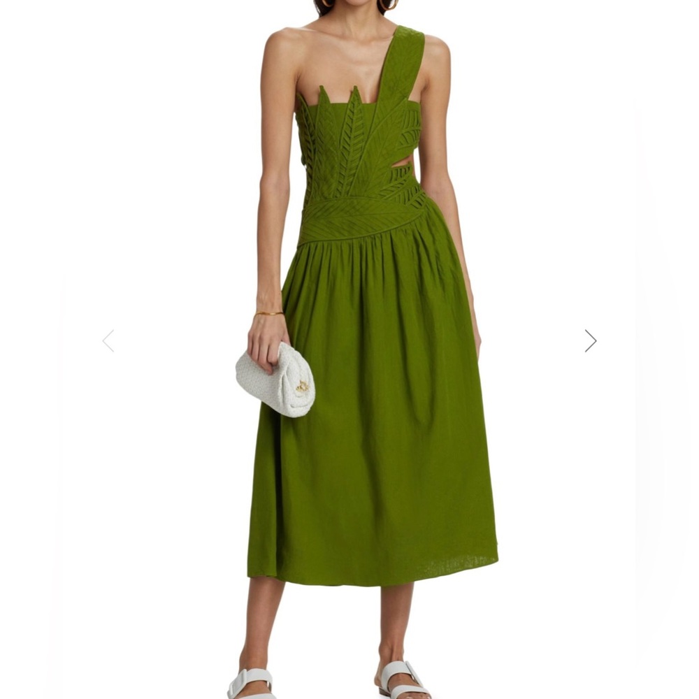 FARM Rio Green Midi Dress